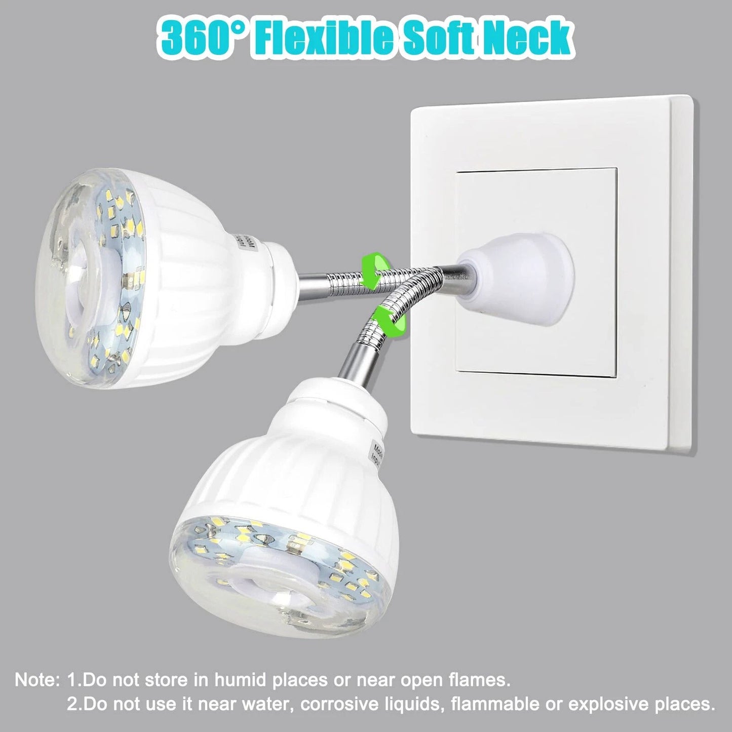 AutoOn Motion Sensor Night Light LED PlugIn Wall Lamp For Stairs Bedrooms  Hallways AC Outlet 2