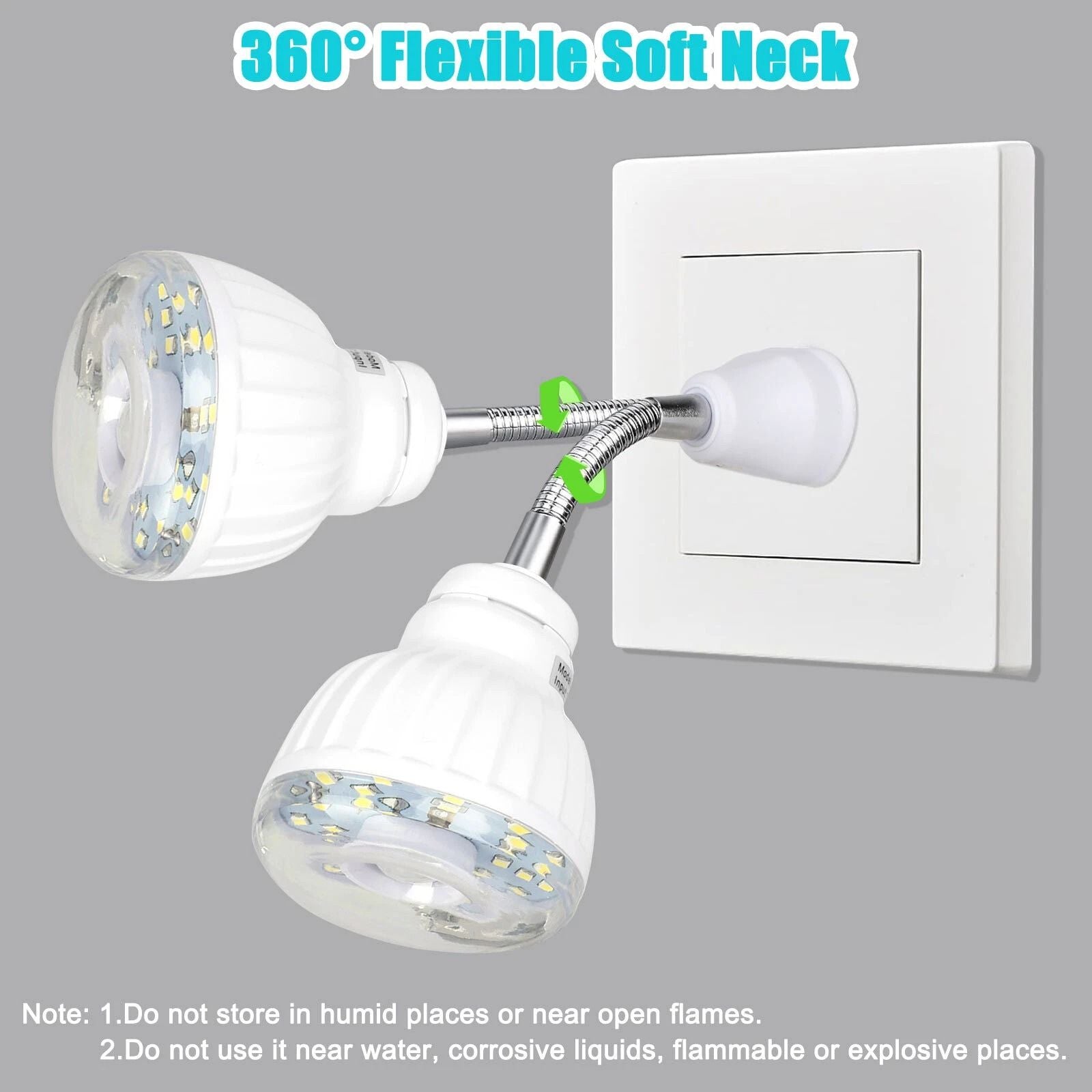 AutoOn Motion Sensor Night Light LED PlugIn Wall Lamp For Stairs Bedrooms  Hallways AC Outlet 2