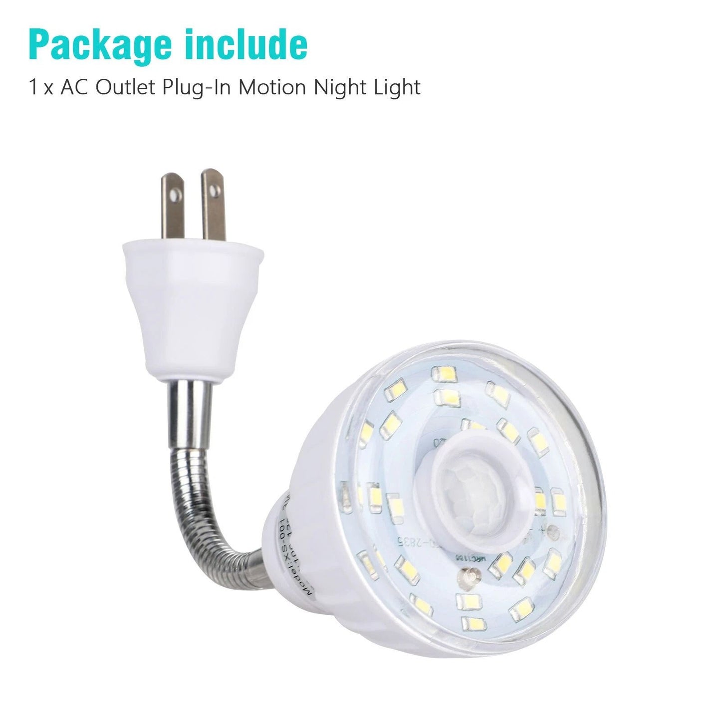 AutoOn Motion Sensor Night Light LED PlugIn Wall Lamp For Stairs Bedrooms  Hallways AC Outlet 4