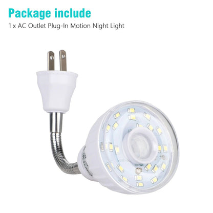 AutoOn Motion Sensor Night Light LED PlugIn Wall Lamp For Stairs Bedrooms  Hallways AC Outlet 4
