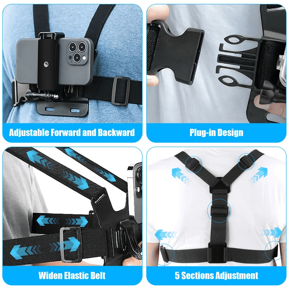 Adjustable Chest Strap Mount  Phone Holder For GoPro Hero  IPhone 1