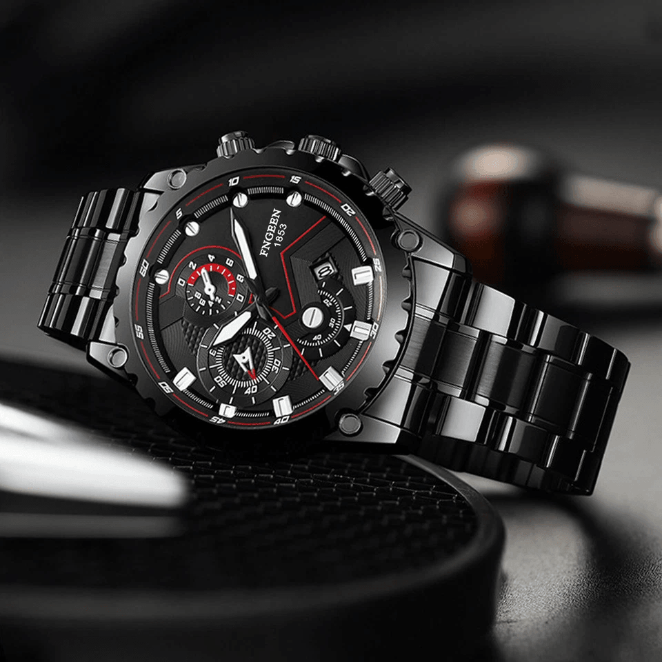 Waterproof Men Watch Classic Stainless Steel Quartz Luxury Wristwatch With Luminous Display 2