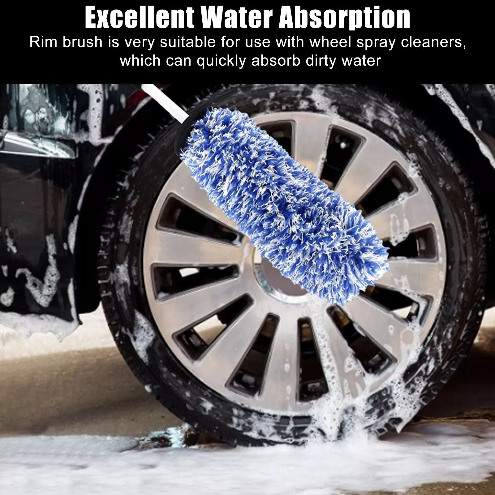 17 Car Wheel Brush  HeavyDuty Rim Tire  Engine Cleaning Brush For Auto Detailing  Car Wash Kit 1