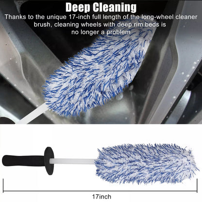 17 Car Wheel Brush  HeavyDuty Rim Tire  Engine Cleaning Brush For Auto Detailing  Car Wash Kit 5