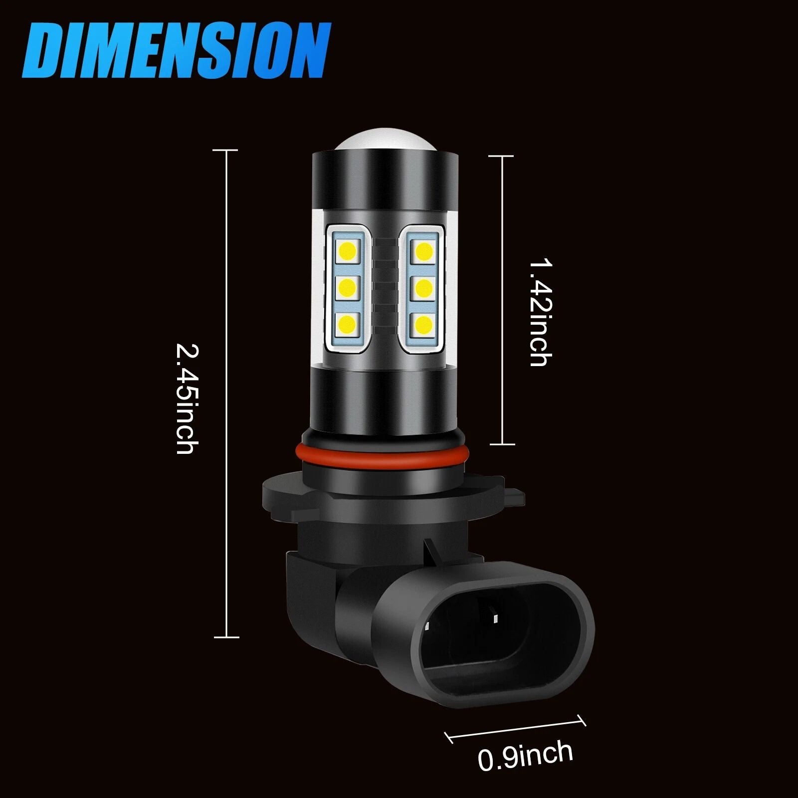 Super White LED Fog Light Bulbs H10 9145 9005 Compatible 6000K Driving Lamp  DRL Kit 2Pack 5