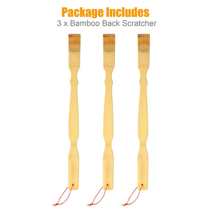 3 PCS Natural Bamboo Back Scratcher  Long Reach Itch Relief Tool Portable  Handcrafted Gift For Men 8