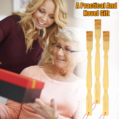3 PCS Natural Bamboo Back Scratcher  Long Reach Itch Relief Tool Portable  Handcrafted Gift For Men 1
