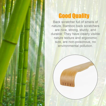 3 PCS Natural Bamboo Back Scratcher  Long Reach Itch Relief Tool Portable  Handcrafted Gift For Men 5