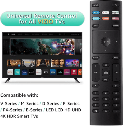 2 Replacement Vizio XRT136 Remote W Quick Access To Vudu Netflix Amazon  More 3