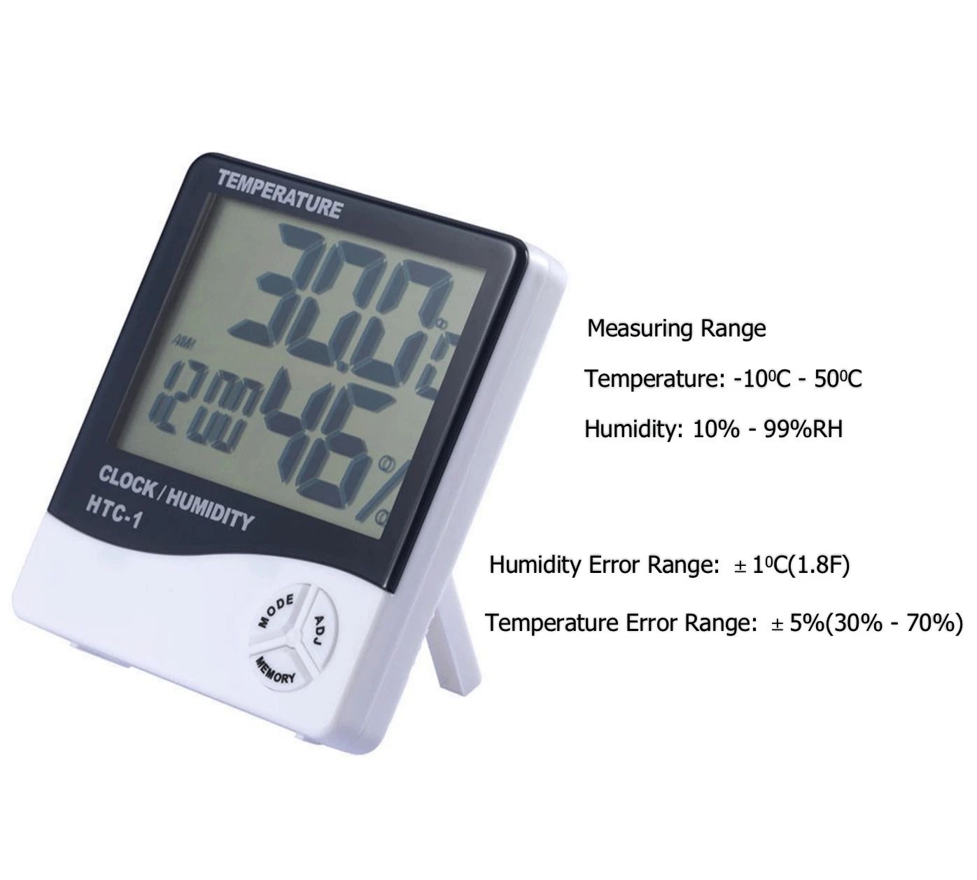 Digital Thermometer Indoor Outdoor With Humidity Meter LCD Display Hygrometer Alarm Clock Calendar  7