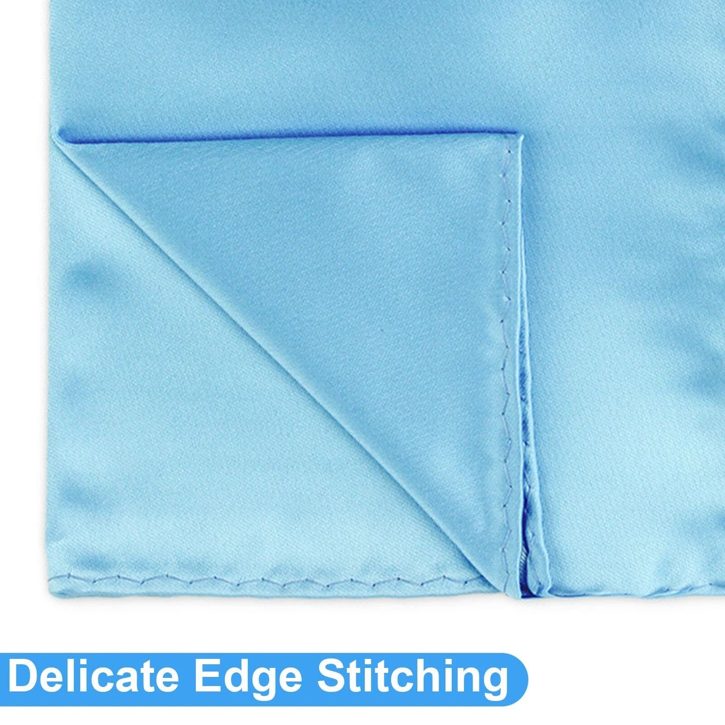 30x Mens Satin Silk Pocket Hankies 86 X 86 Soft Solid Handkerchiefs For Meetings  Dining 3