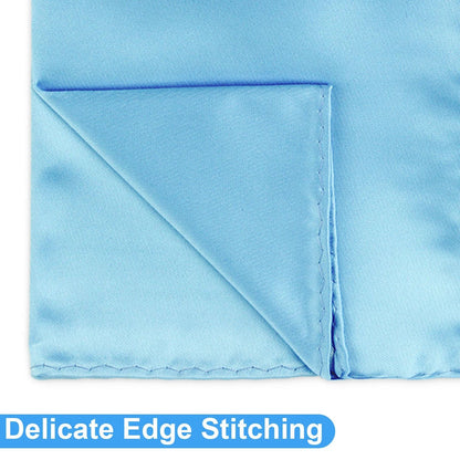 30x Mens Satin Silk Pocket Hankies 86 X 86 Soft Solid Handkerchiefs For Meetings  Dining 3