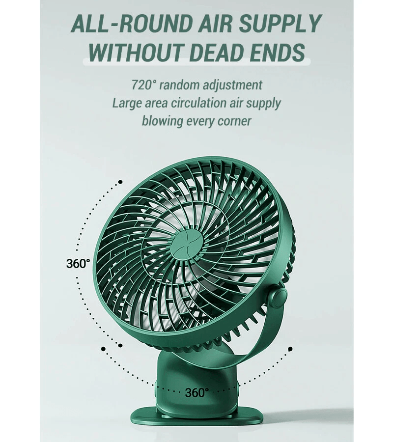 USB Desk  ClipOn Fan Small Air Circulator Portable Cooling For Camping  Stroller 2