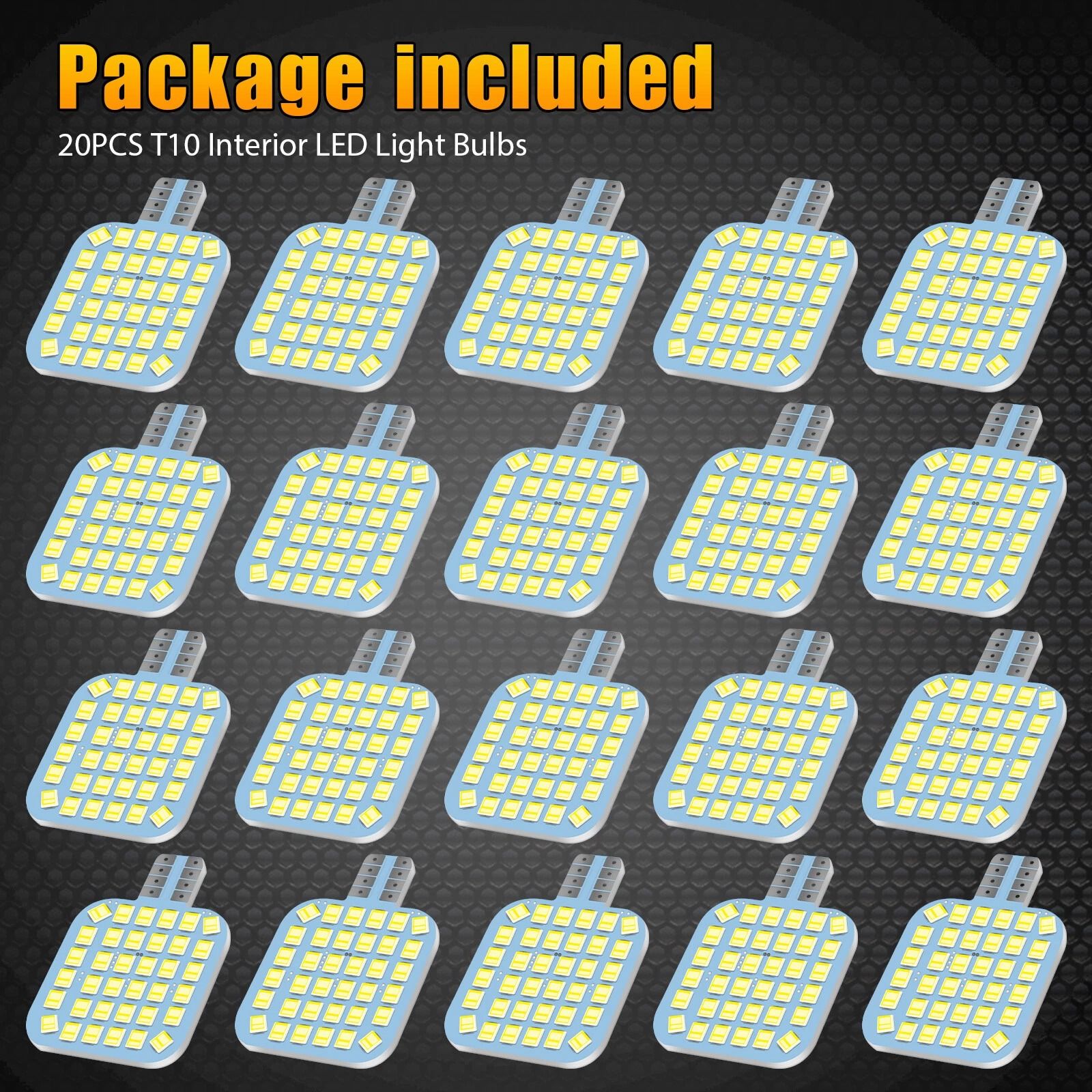 20Pack T10 LED Bulbs 6000K Super White Interior Lights For RV Camper  Car Upgrades 2