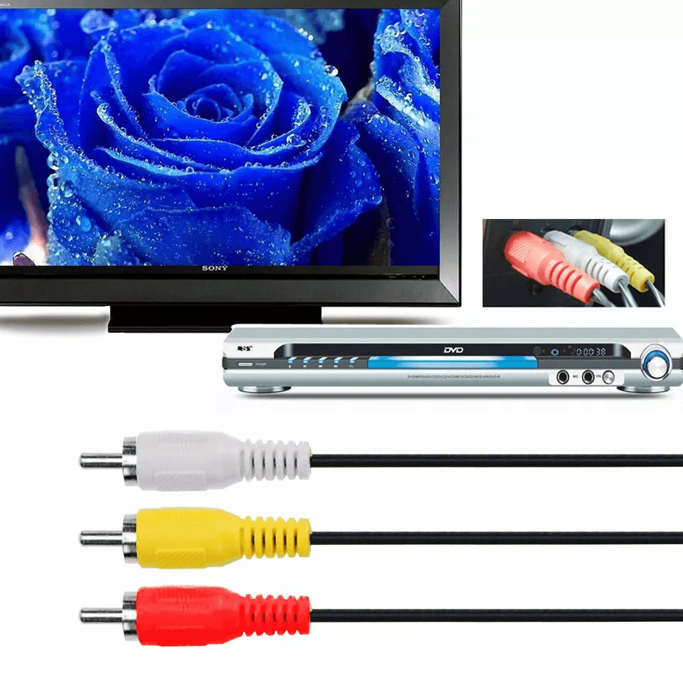 1080P HDMI To 3 RCA Video Audio Converter Cable For HDTV AV Component Adapter 2