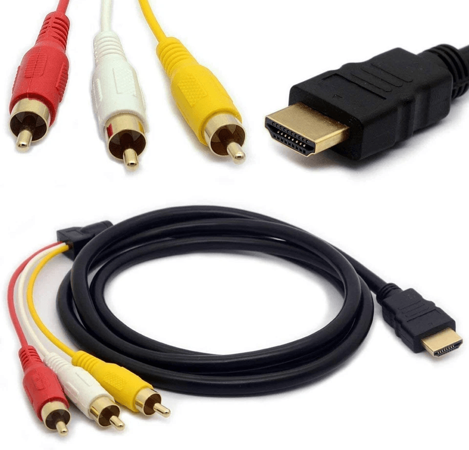 1080P HDMI To 3 RCA Video Audio Converter Cable For HDTV AV Component Adapter 3
