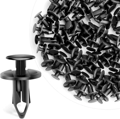 200PCS 8mm Bumper Retainer Clips  Auto Car Plastic Push Rivets Fastener For Fender Trim Panel  Mud  10