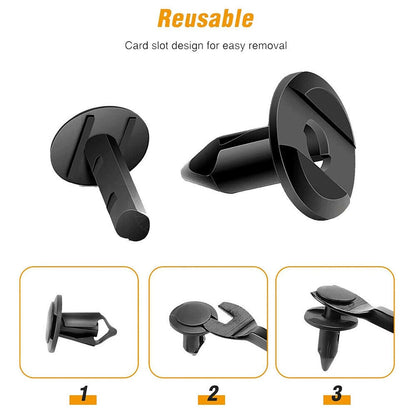 200PCS 8mm Bumper Retainer Clips  Auto Car Plastic Push Rivets Fastener For Fender Trim Panel  Mud  11