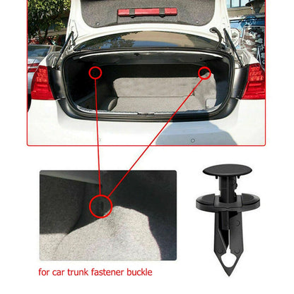 200PCS 8mm Bumper Retainer Clips  Auto Car Plastic Push Rivets Fastener For Fender Trim Panel  Mud  1