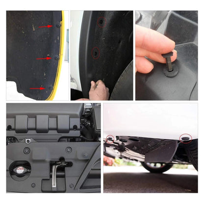 200PCS 8mm Bumper Retainer Clips  Auto Car Plastic Push Rivets Fastener For Fender Trim Panel  Mud  3