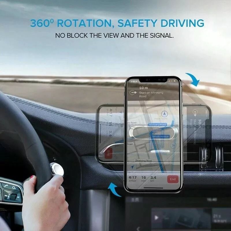 2 PCS Magnetic Car Mount Phone Holder  Dashboard Magnet Stand With 360 Rotation Strong Gear Grip Fo 4