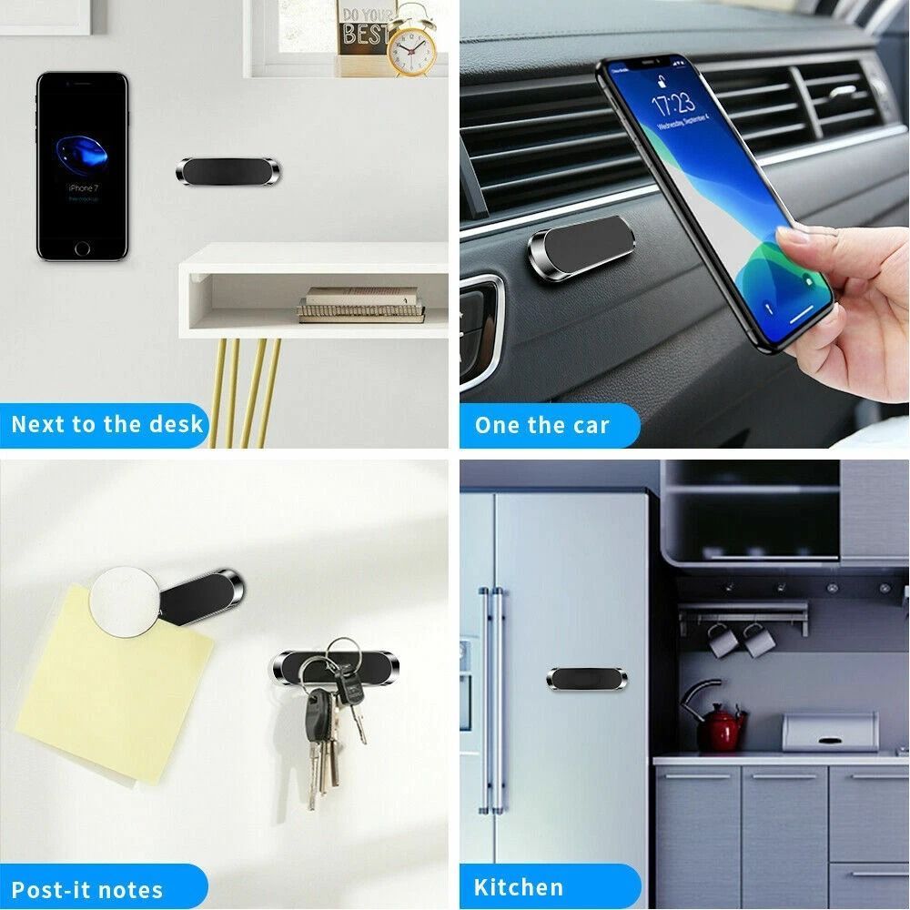 2 PCS Magnetic Car Mount Phone Holder  Dashboard Magnet Stand With 360 Rotation Strong Gear Grip Fo 7