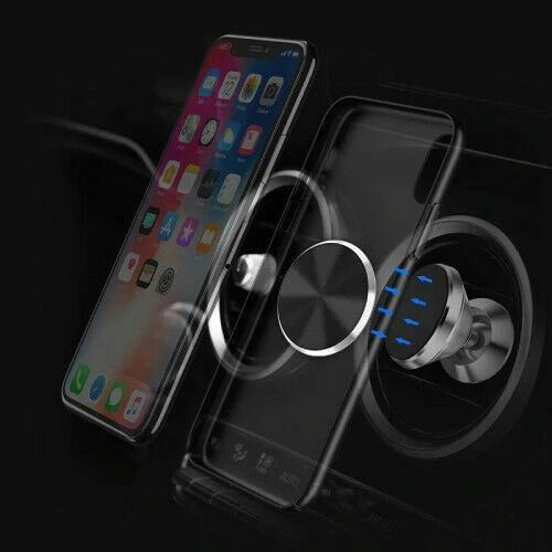 2 PCS Magnetic Car Mount Phone Holder  Dashboard Magnet Stand With 360 Rotation Strong Gear Grip Fo 9