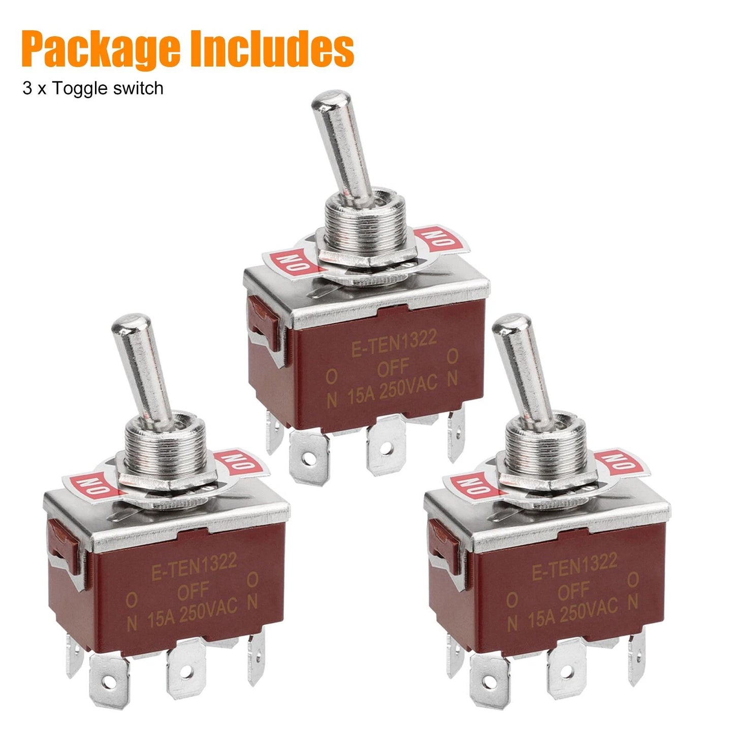 Heavy Duty DPDT ONOFFON Toggle Switch 20A 125V  15A 250V With Screw Terminals 2