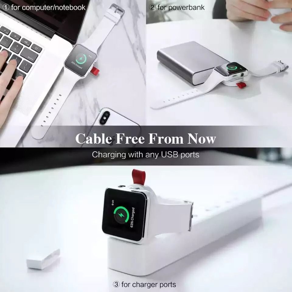 Magnetic Charger For Apple Watch Series Portable Wireless Adapter With Fast Charging  USB Compatibi 3