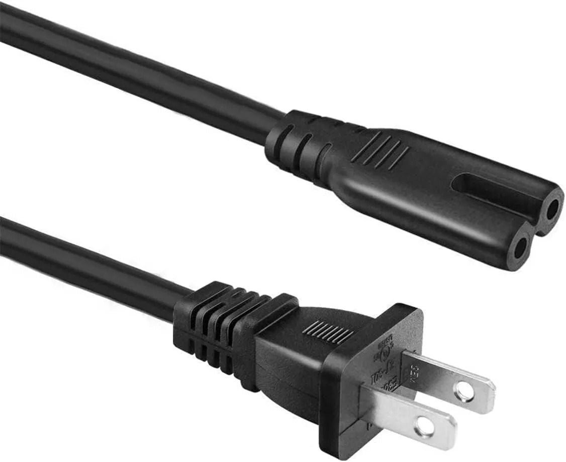 Universal 2 Prong AC Power Cord For PS5 PS4 PS3 PS2 Slim Xbox Series XS PC Laptop Monitor  Samsung  5