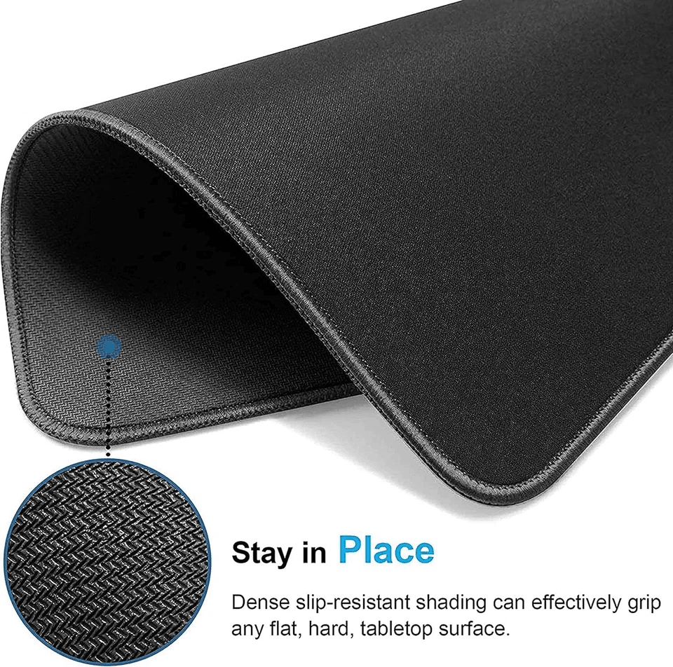 Non Slip Mouse Pad Stitched Edge For PC Laptop Computer Gaming Rubber Base 3