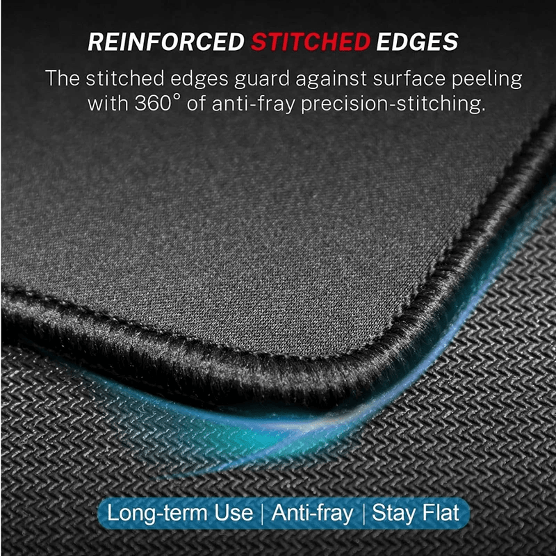 Non Slip Mouse Pad Stitched Edge For PC Laptop Computer Gaming Rubber Base 1