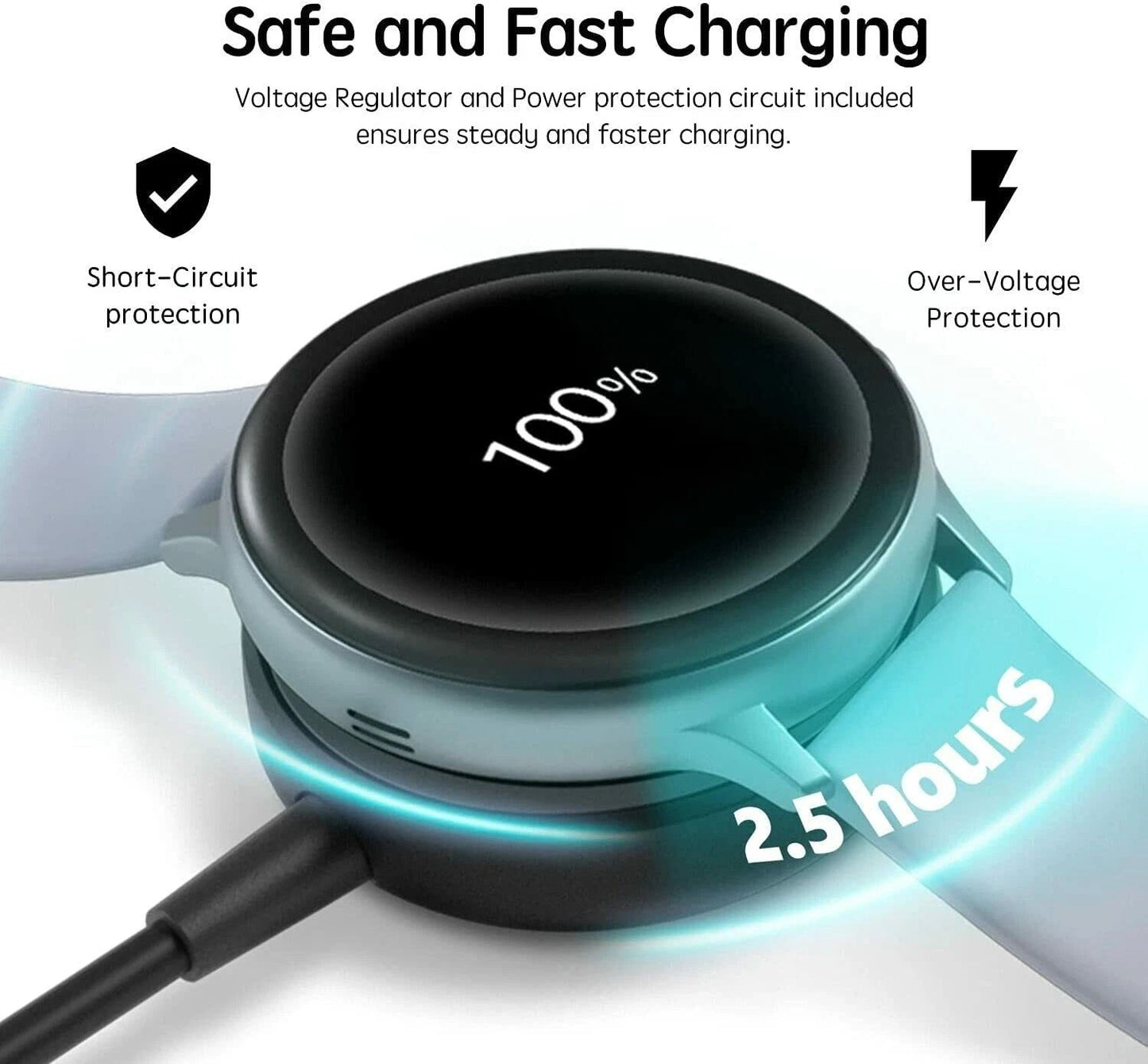 Wireless Magnetic Charger For Samsung Galaxy Watch 43Active 21  Fast Charging Dock For SMR840R850R5