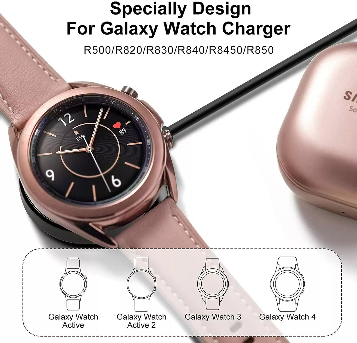 Wireless Magnetic Charger For Samsung Galaxy Watch 43Active 21  Fast Charging Dock For SMR840R850R5