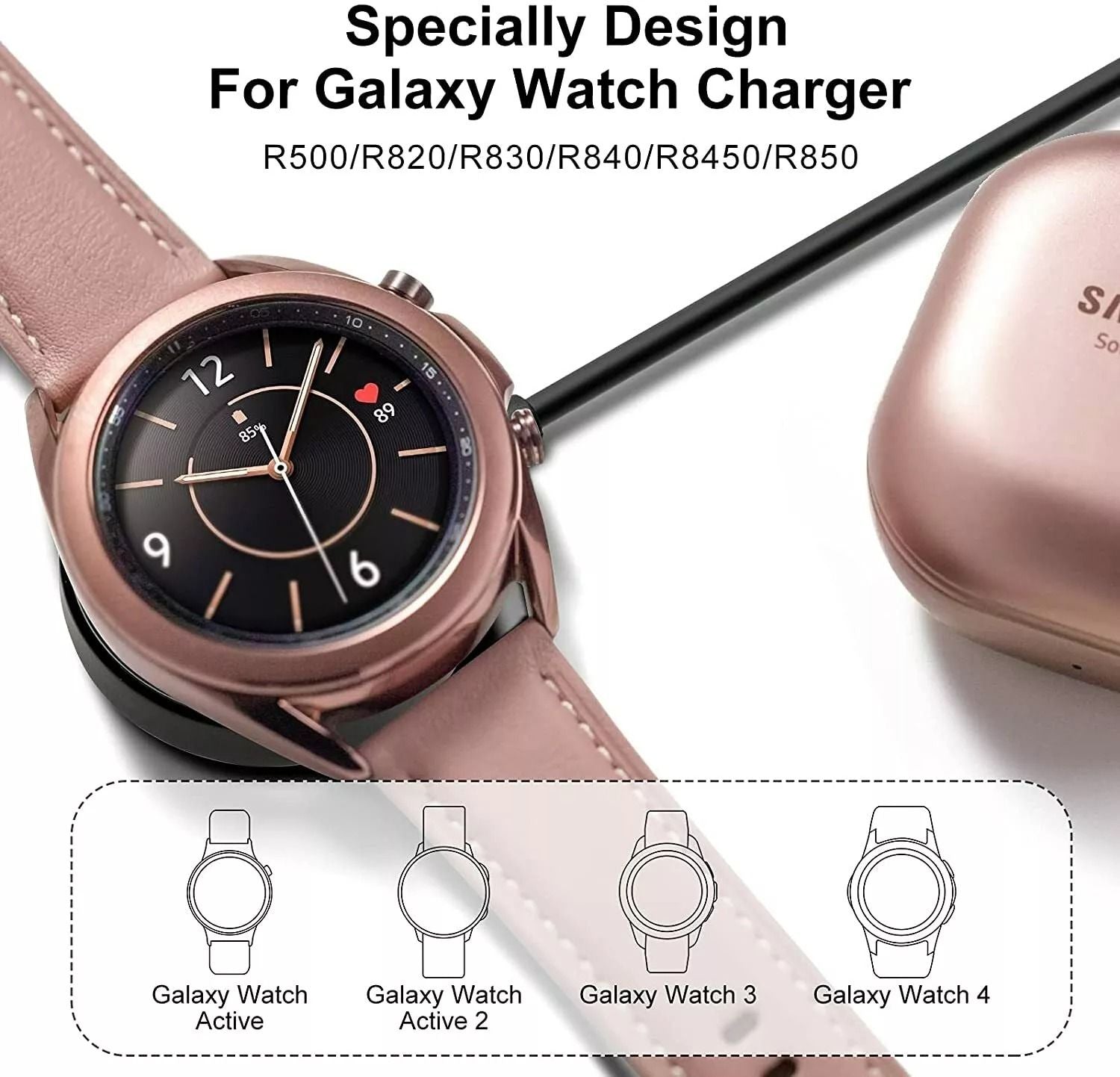 Wireless Magnetic Charger For Samsung Galaxy Watch 43Active 21  Fast Charging Dock For SMR840R850R5