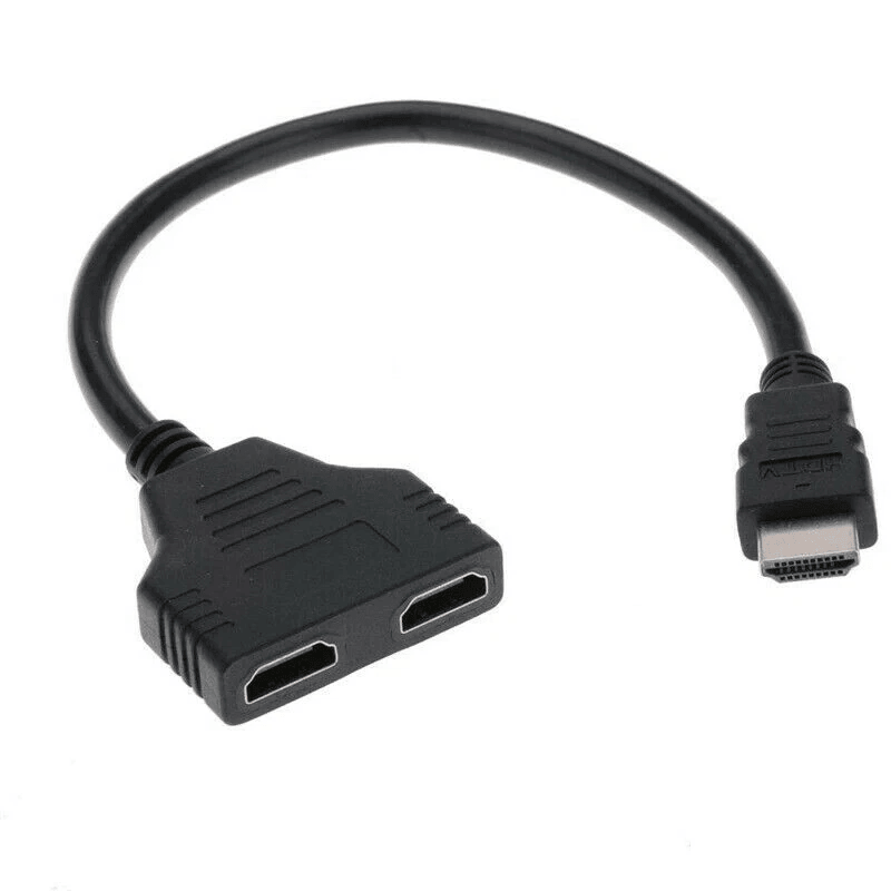 HDMI Port Male To Female 1 Input 2 Output Splitter Cable Adapter For HDTV PS3 Xbox DVD Bluray Monit 1