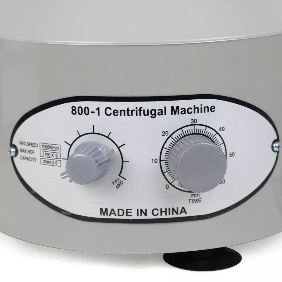 800-1 Electric Centrifuge Machine 110V Lab Centrifuge, 4000 RPM, 20ml x 6 Tubes for Medical & Laboratory Use