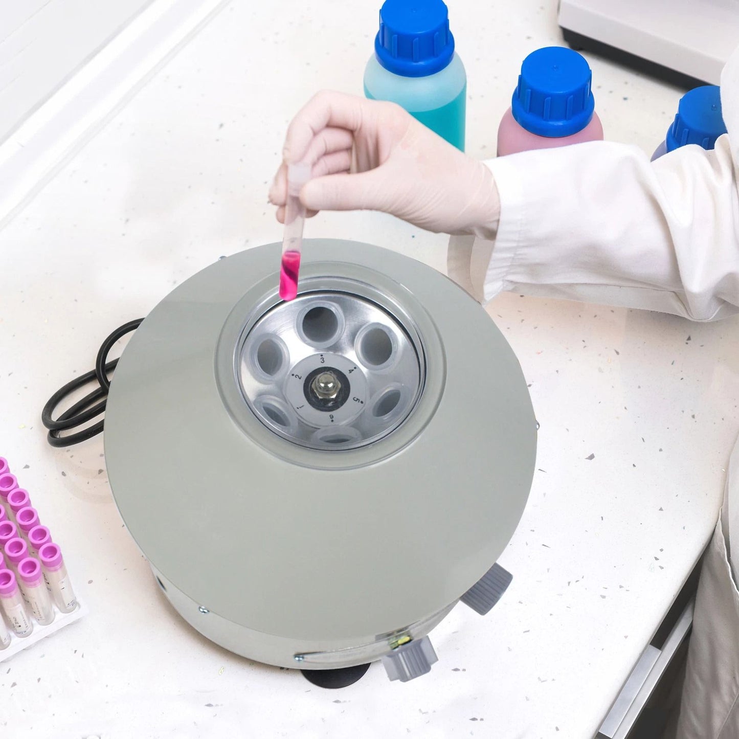 8001 Electric Centrifuge Machine 110V Lab Centrifuge 4000 RPM 20ml X 6 Tubes For Medical  Laborator 9
