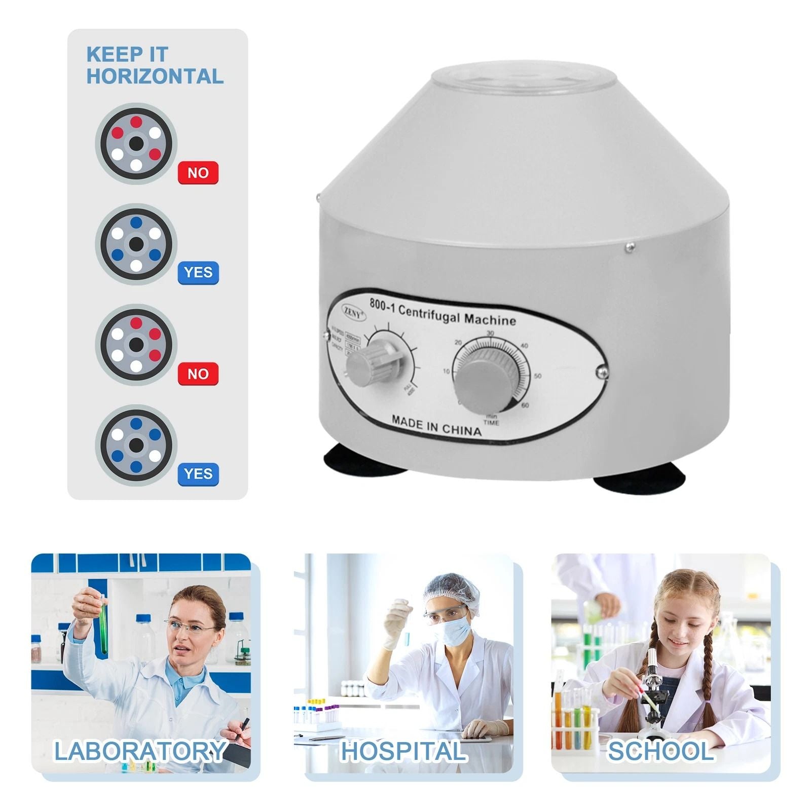 8001 Electric Centrifuge Machine 110V Lab Centrifuge 4000 RPM 20ml X 6 Tubes For Medical  Laborator 6