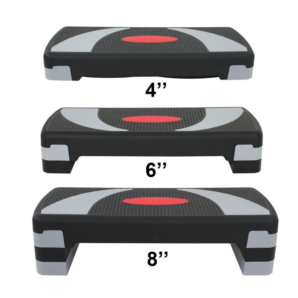 31 Aerobic Step Platform Stepper  Adjustable 4 6 8 Height  Fitness Exercise Step With Risers For Ho 1