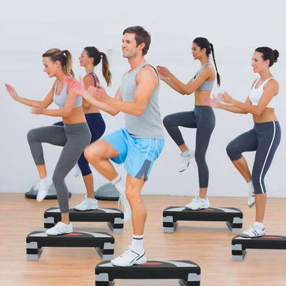 31 Aerobic Step Platform Stepper  Adjustable 4 6 8 Height  Fitness Exercise Step With Risers For Ho 8