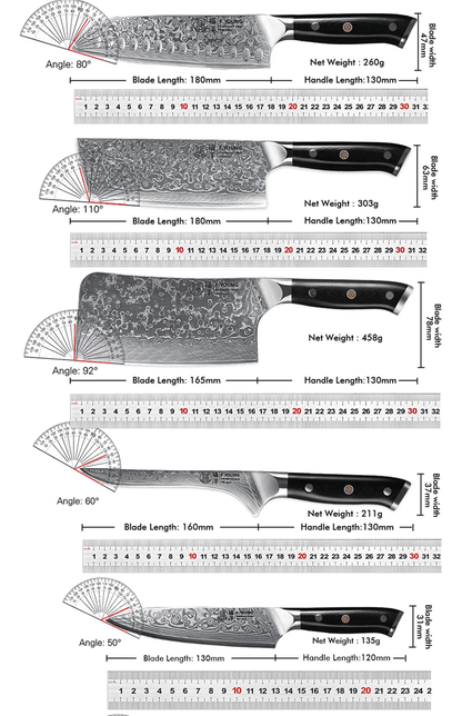FYOUNG Damascus Steel Japanese Chef Knife  PrecisionCrafted For ProLevel Slicing 13