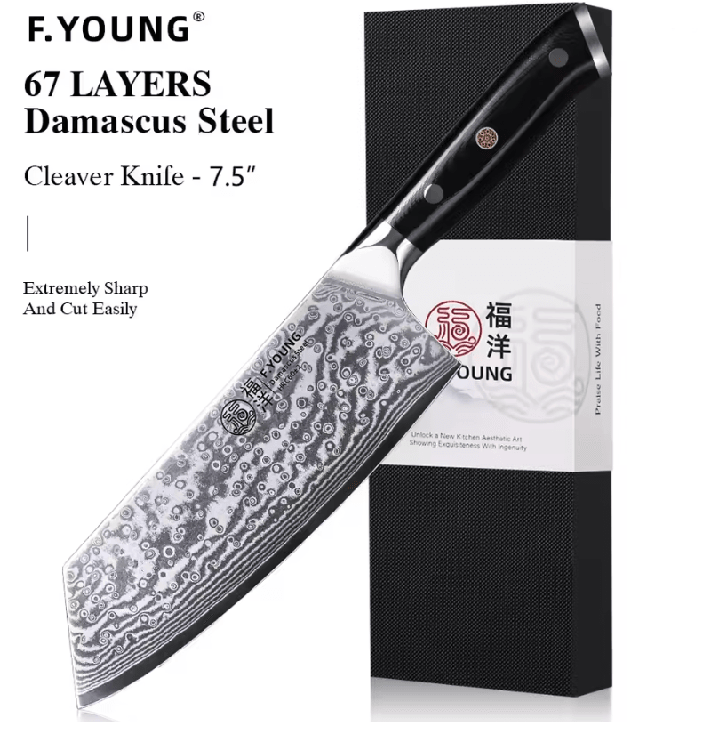 FYOUNG Damascus Steel Japanese Chef Knife  PrecisionCrafted For ProLevel Slicing 6