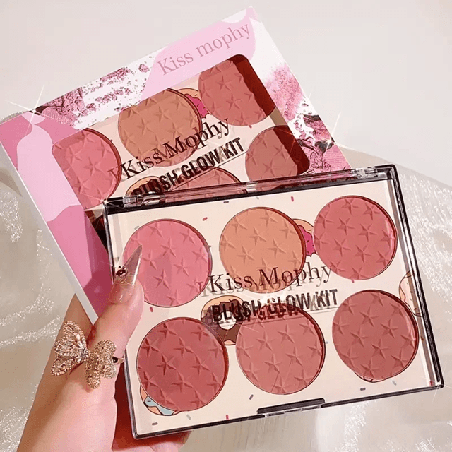 6-Color Matte Blush Palette – High Pigment, Long-Lasting Shades for Daily Natural Glow