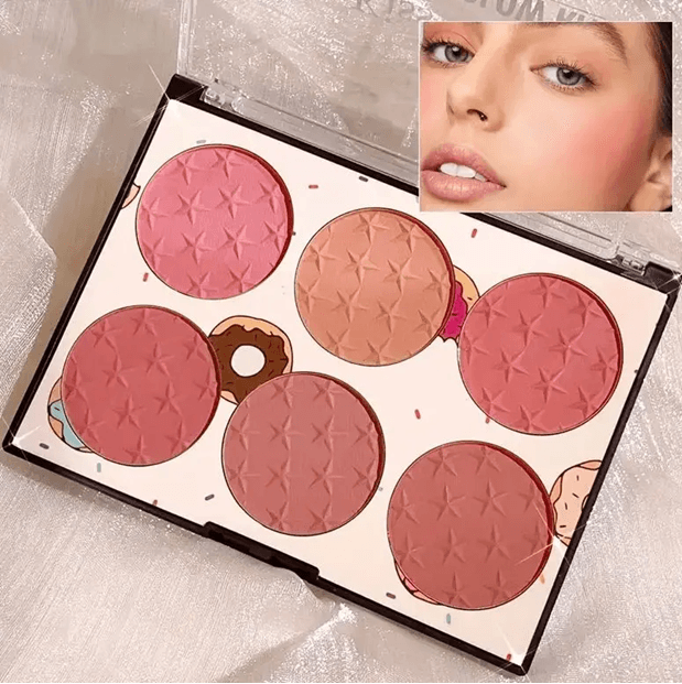 6Color Matte Blush Palette  High Pigment LongLasting Shades For Daily Natural Glow 3