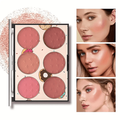 6Color Matte Blush Palette  High Pigment LongLasting Shades For Daily Natural Glow 4