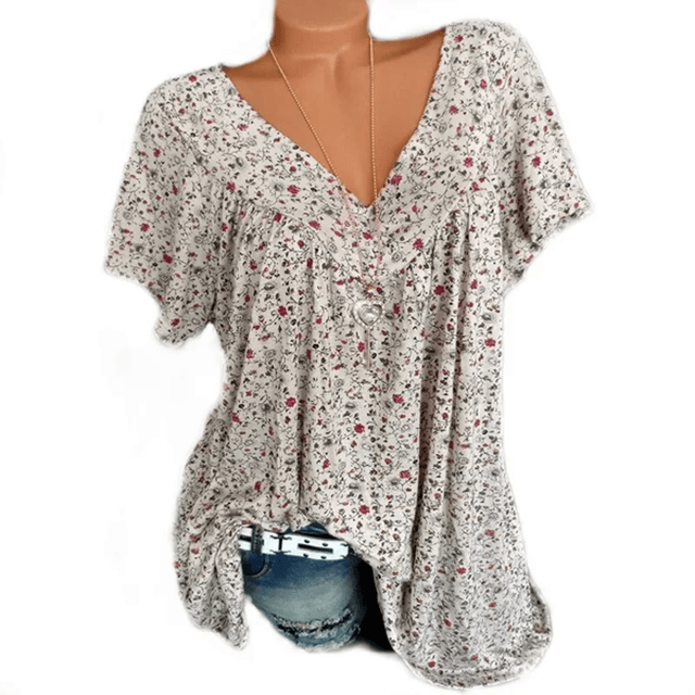 Floral Sleeveless VNeck Tank Top  Lightweight Casual Summer Shirt For Women 3
