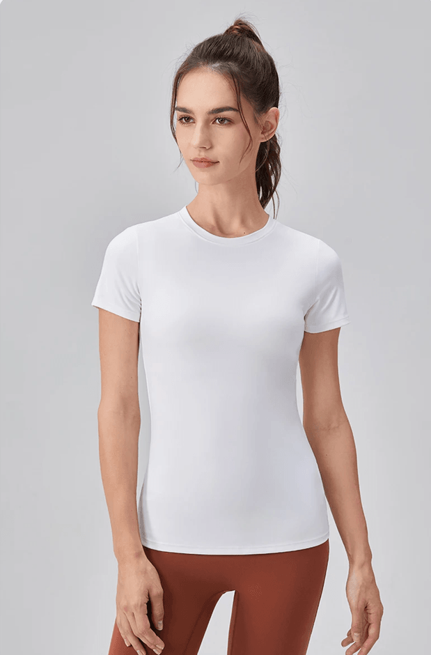 Quick Dry Yoga Workout Shirt  Fitted Sports Tee For Womens Running And Gym Training 6