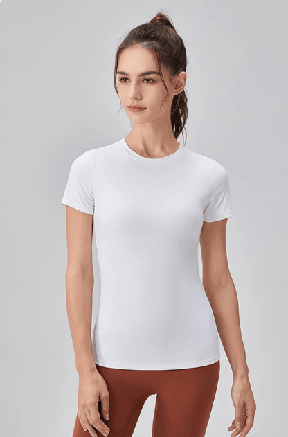 Quick Dry Yoga Workout Shirt  Fitted Sports Tee For Womens Running And Gym Training 6