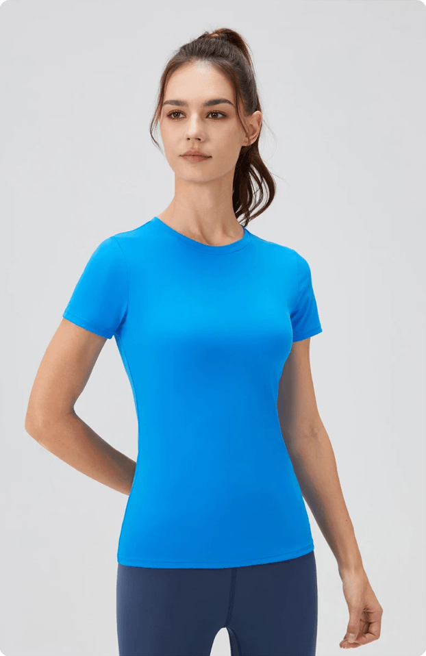 Quick Dry Yoga Workout Shirt  Fitted Sports Tee For Womens Running And Gym Training 2